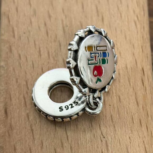 Pandora Schoolteacher Engravable Dangle Charm, S925 Silver Bracelets - Picture 4 of 4
